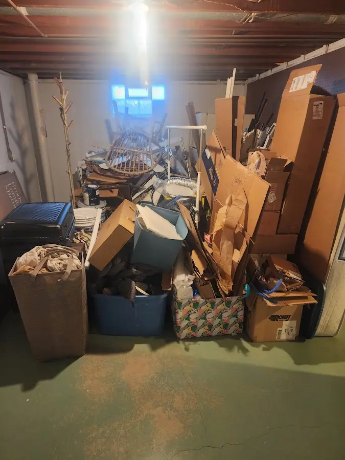 Roll-off dumpster container at job site for 20 Yard Dumpster Rental in Lincoln